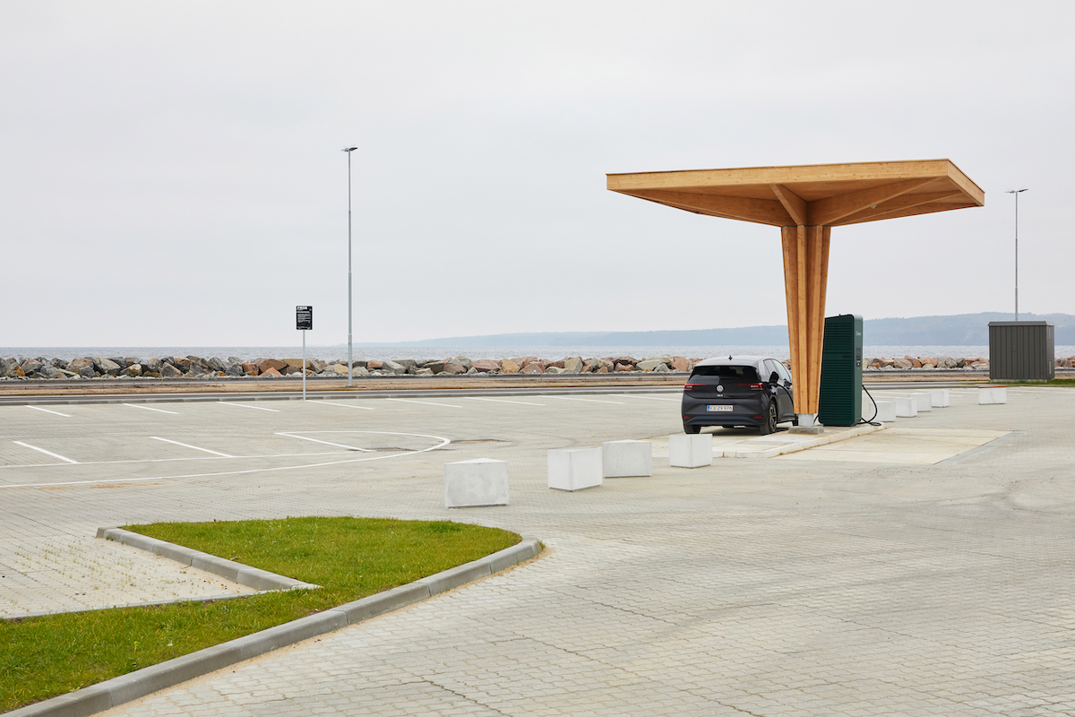 ZAZA TIMBER Construction Building EV charging station out of glulam in Denmark Photo Clever Denmark