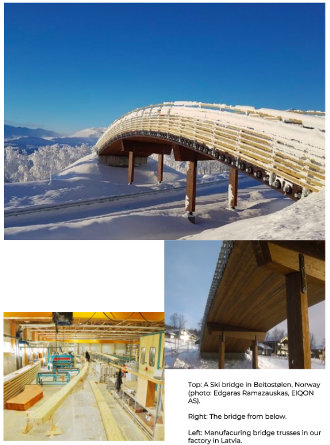 Beitostolen ski bridge made of timber - ZAZA TIMBER references