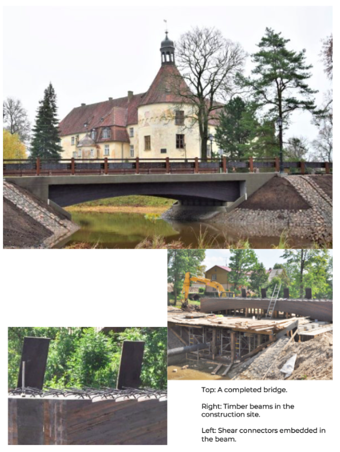 Bikstupe traffic bridge made of timber - ZAZA TIMBER references