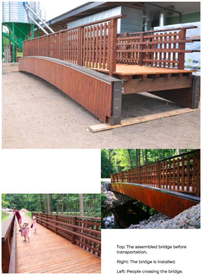 Pikurga bridge made of timber - ZAZA TIMBER references
