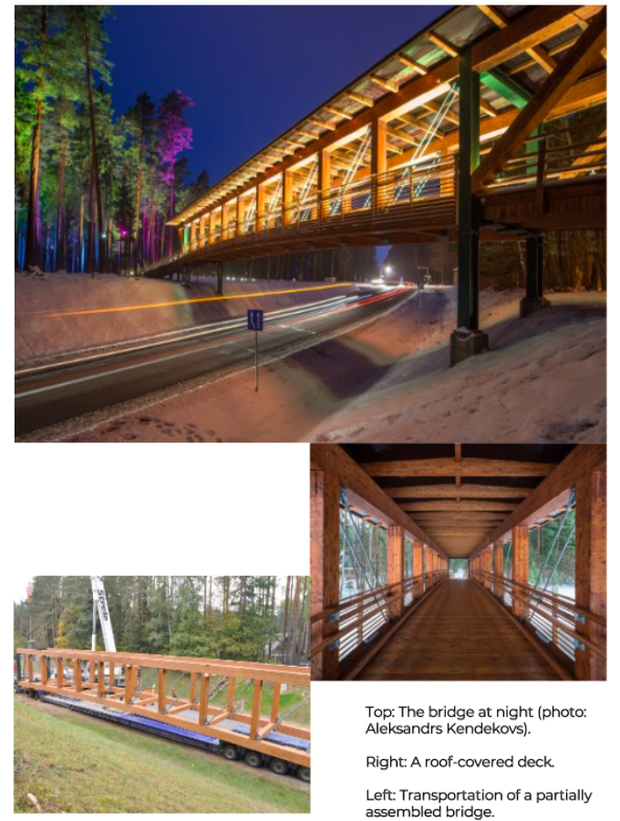 Tervete bridge made of timber - ZAZA TIMBER references
