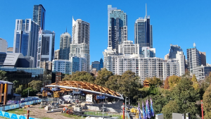 ZAZA TIMBER 2023_glulam manufacturing _Tumbalong park stage Sydney, Australia