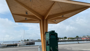 ZAZA TIMBER 2023- manufacturing and assembly - canopies for Clever's EV charging stations